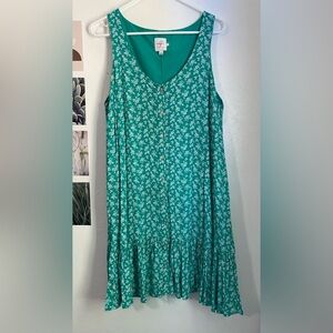 Hatch Teal Floral Kids Dress